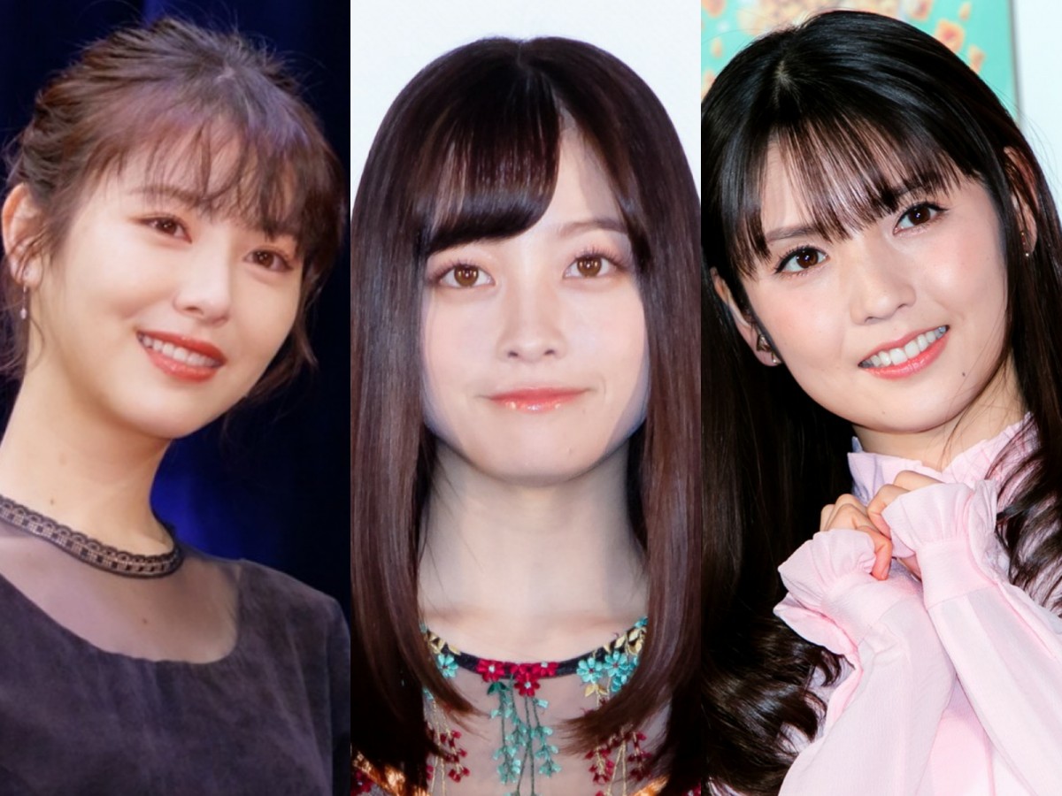 (左から)浜辺美波、橋本環奈、道重さゆみ