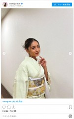 10月に結婚したみちょぱ、留め袖の着物を初体験　※「みちょぱ」インスタグラム