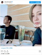 （左から）稲本潤一、田中美保 ※「田中美保」インスタグラム