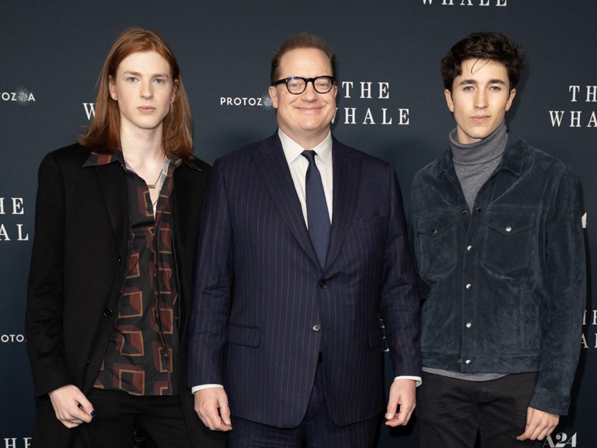(左から)リーランド・フレイザー、ブレンダン・フレイザー、ホールデン・フレイザー