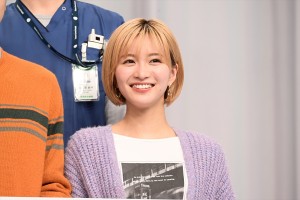 岡崎紗絵、『ドクターホワイト』取材会に登場