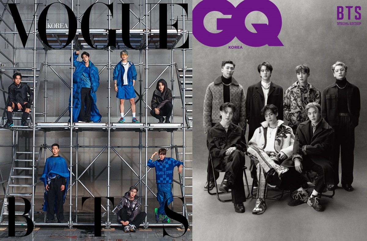 BTS、ルイ・ヴィトンとコラボした「VOGUE」＆「GQ」