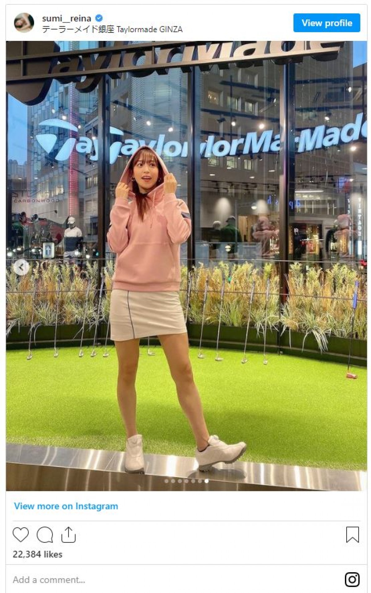鷲見玲奈「みなさんはどれが好きですか？」キュートなワンピ姿ほかゴルフコーデ大放出
