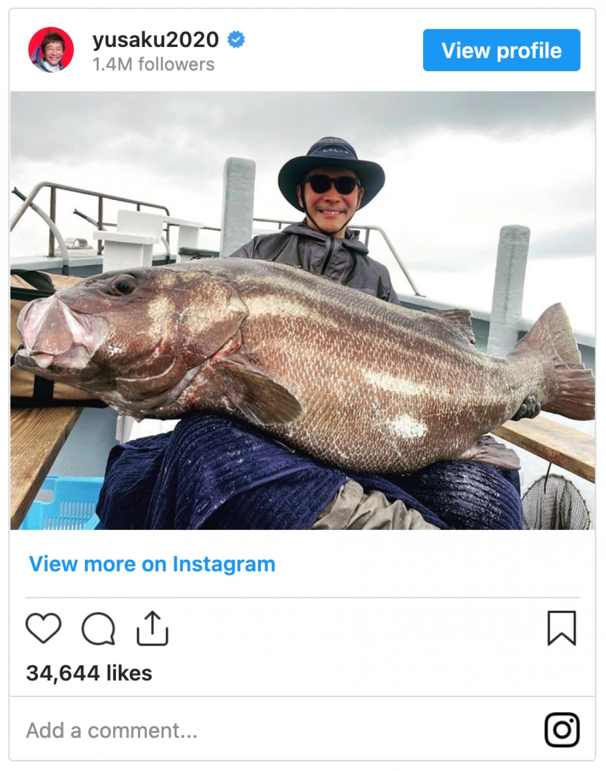 前澤友作氏、38kg超え“巨大魚”釣り上げる　ファン驚き「めっちゃ大物」「どうやって釣るの」