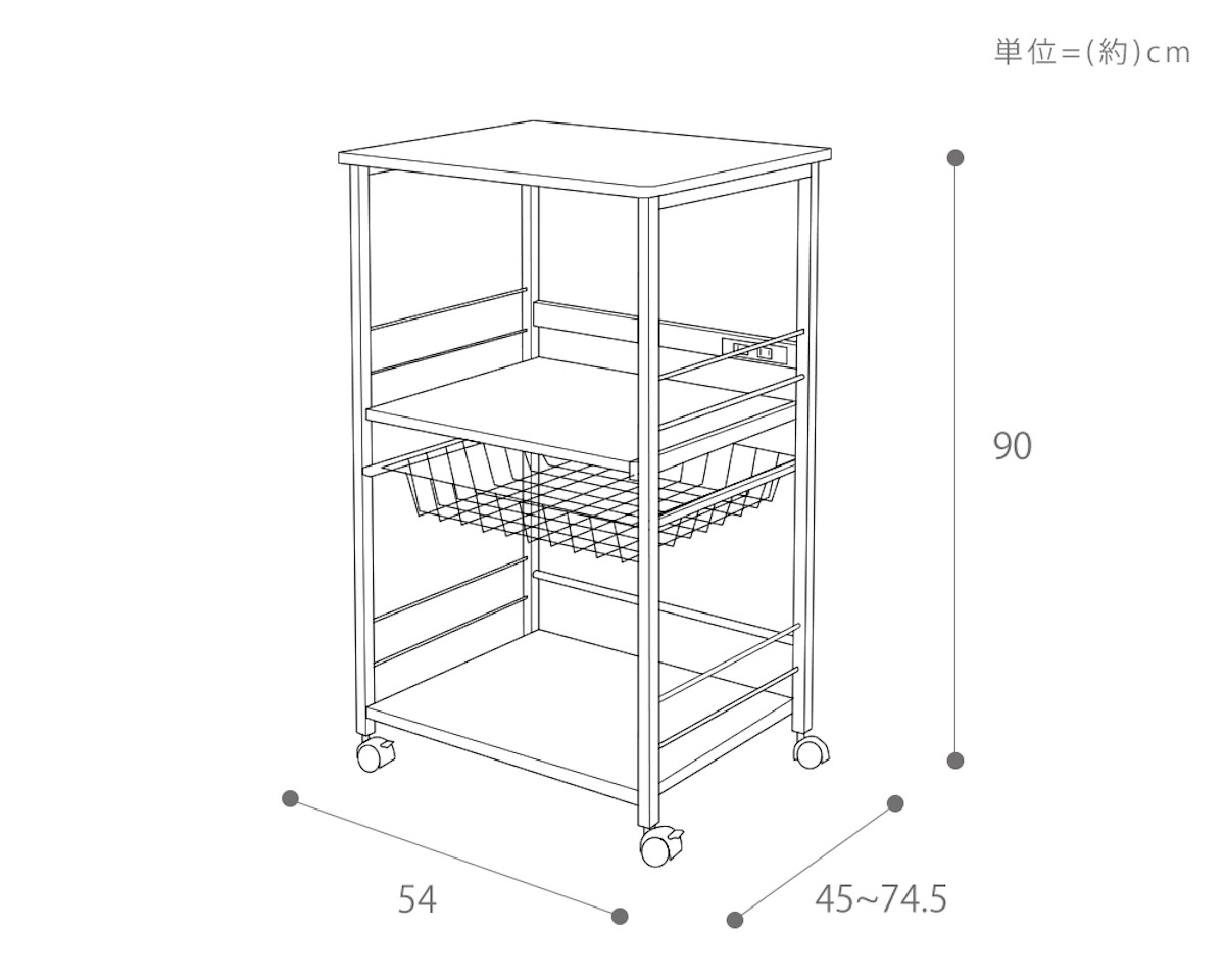 コンパクトなのに収納力バツグンの家電ラック