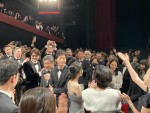 映画『ベイビー・ブローカー』第75回カンヌ国際映画祭公式上映　上映後の会場にて