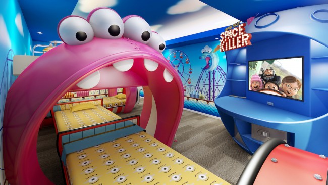 USJ公式ホテルに「ミニオンルーム」第3弾誕生! “遊園地”がモチーフのユニークな空間
