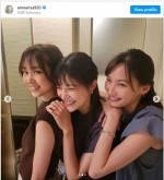 （左から）桐谷美玲、佐藤ありさ、大政絢 ※「佐藤ありさ」インスタグラム