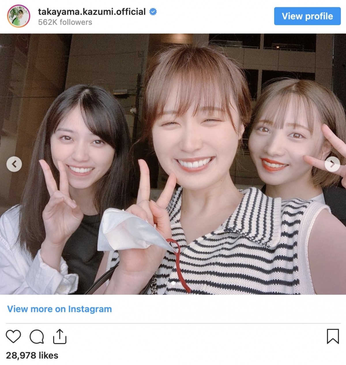 高山一実、西野七瀬＆能條愛未との3ショット公開　乃木坂46OGショットに歓喜の声「尊い」