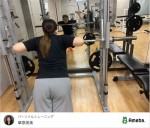 ハードなトレーニングの様子を公開した華原朋美　※「華原朋美」ブログ