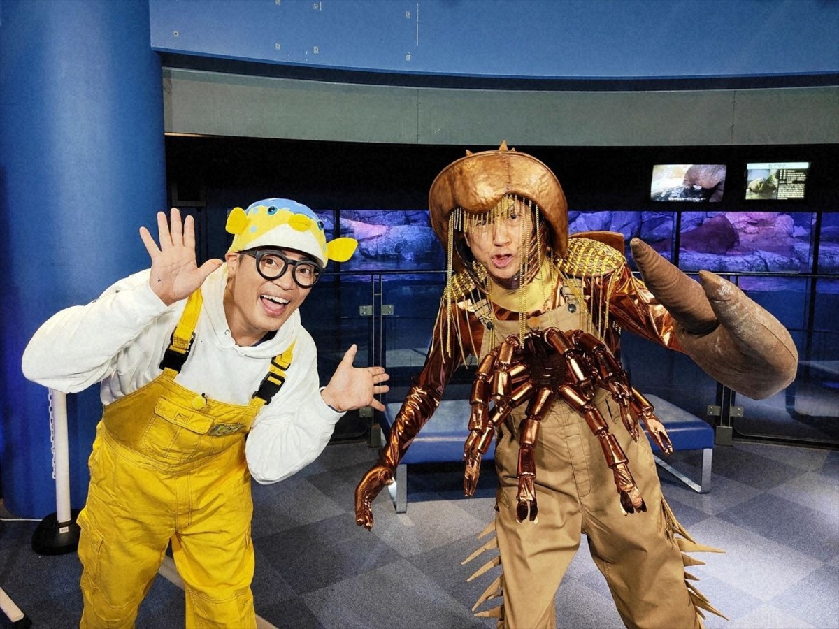 『ギョギョッとサカナ★スター「日本人が大好き マグロの謎」』より(左から)さかなクン、甲本ヒロト(ザ・クロマニヨンズ)