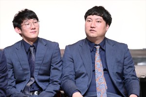 ロングコートダディ、「M-1グランプリ2022」決勝進出者発表会見に登場