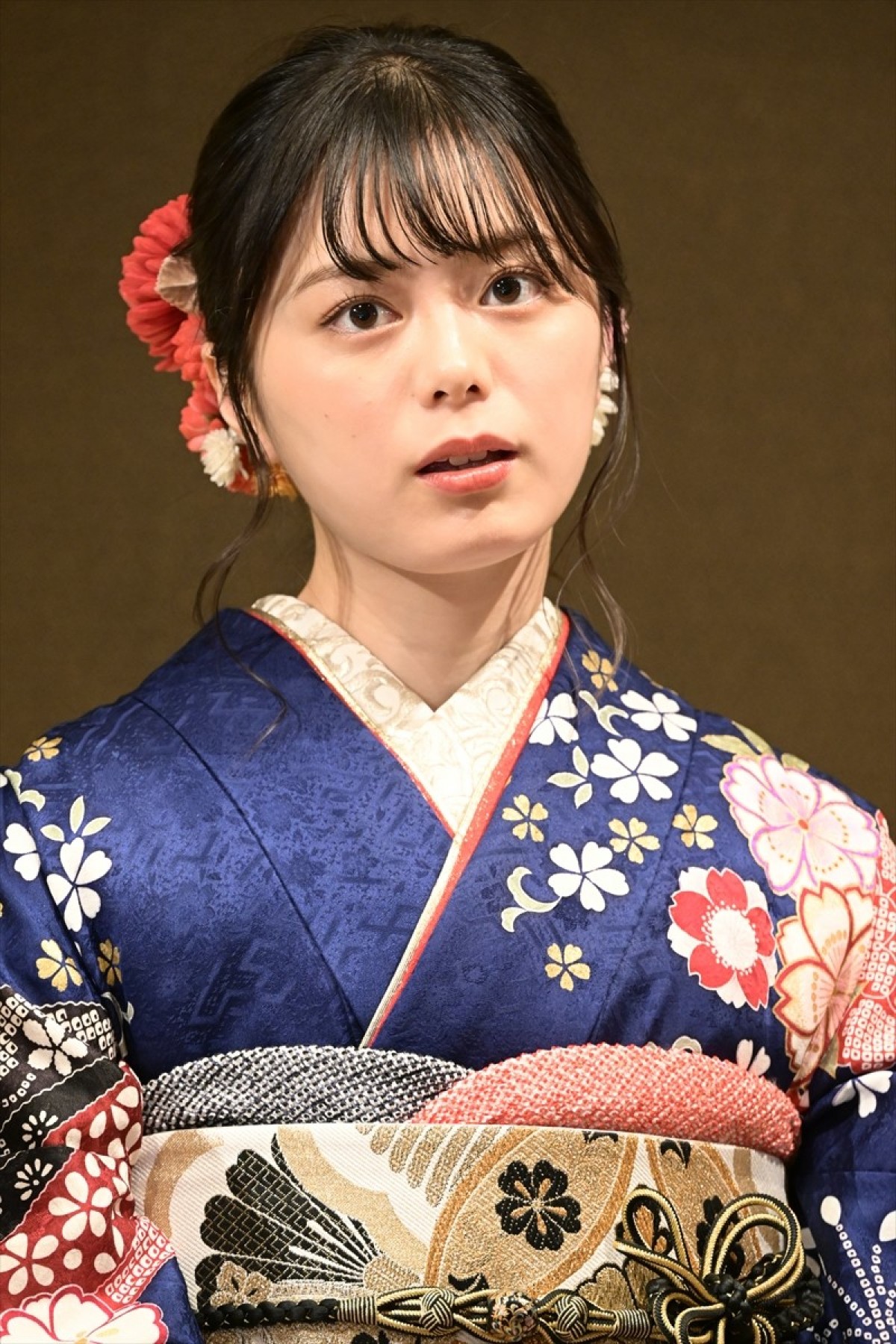 『舞いあがれ！』浅田芭路、晴れ着姿で挨拶「普段は無邪気です」　福原遥への憧れも語る