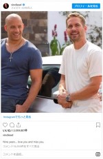 ポール・ウォーカーを偲ぶ　※「ヴィン・ディーゼル」インスタグラム