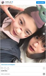 『妻、小学生になる。』で共演中の毎田暖乃、蒔田彩珠　※「蒔田彩珠」インスタグラム