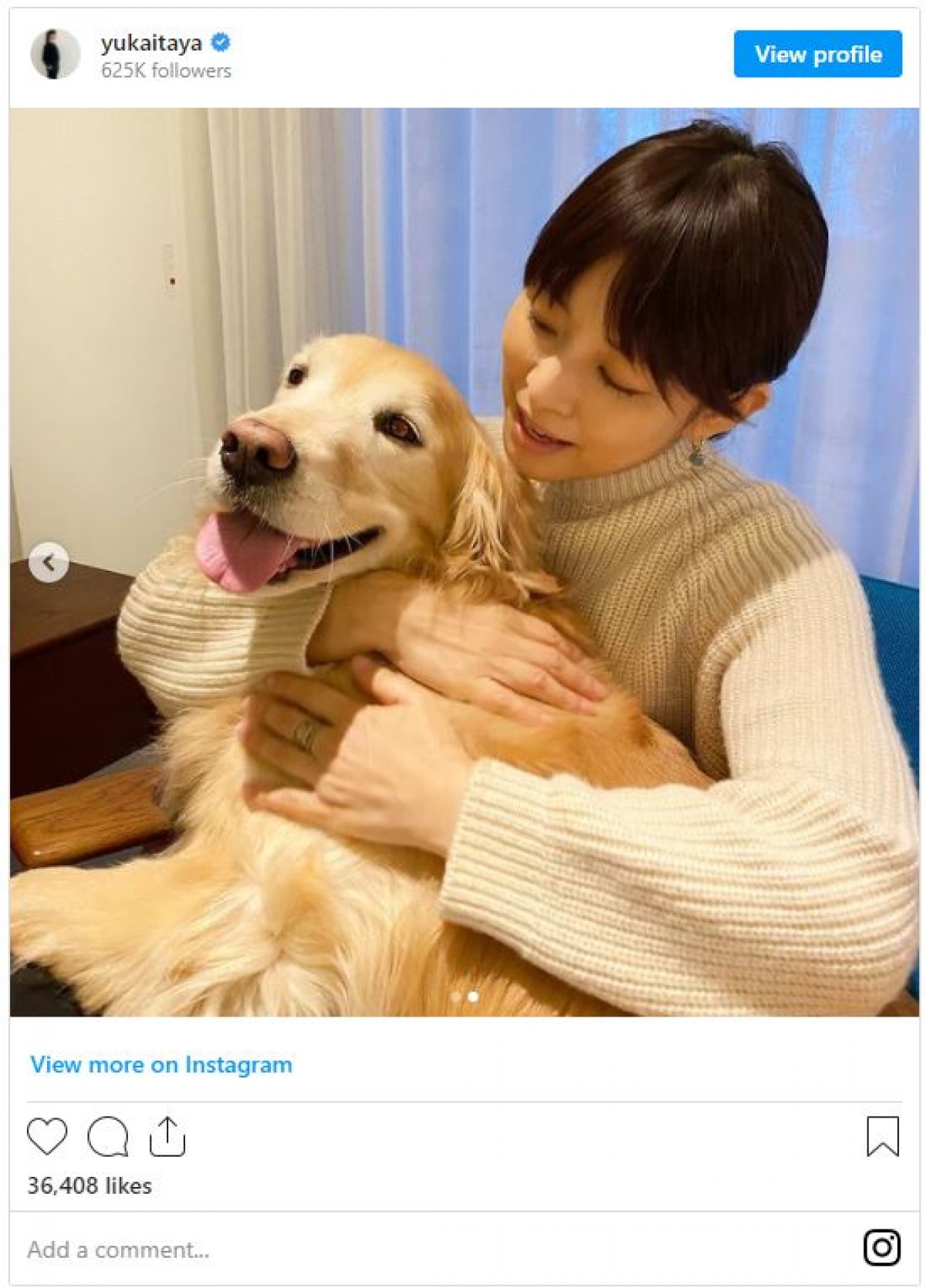 板谷由夏が撮影　石田ゆり子、にゃんこ＆わんこにバックハグショットに反響