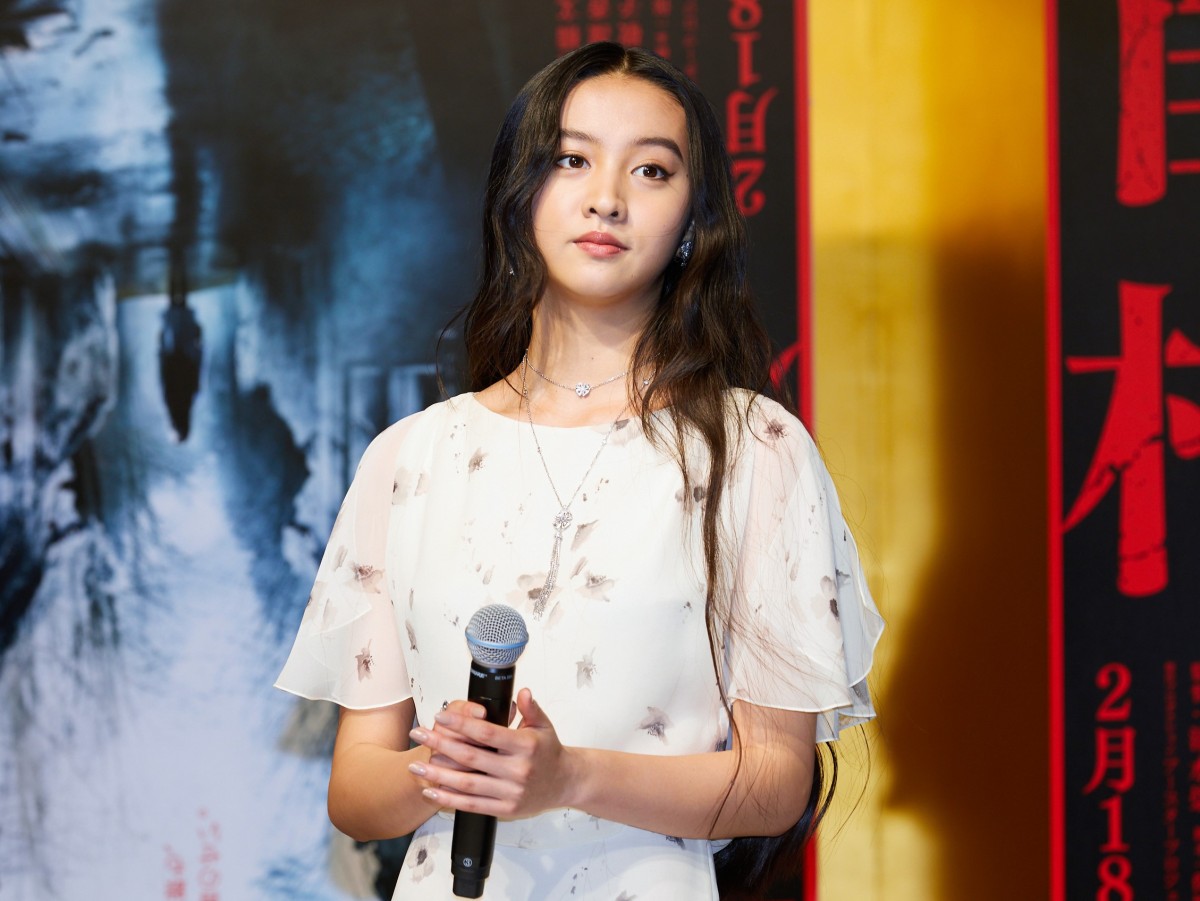 映画『牛首村』完成報告会見に登壇したKoki,