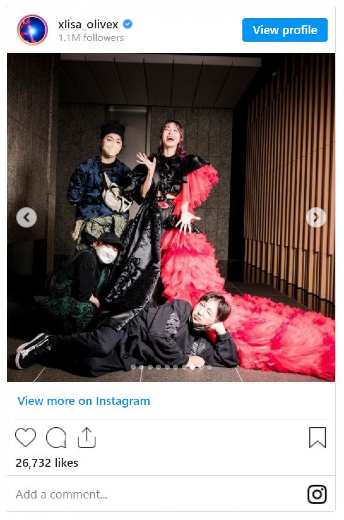 LiSA 紅白でのゴージャス衣装の秘話公開　ファンも「美しすぎます」と絶賛
