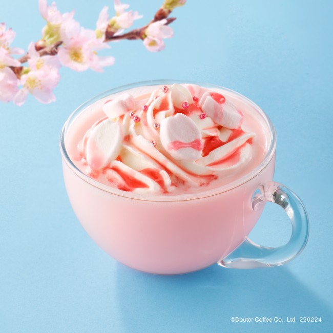 ドトールコーヒー「桜フェア」第1弾が開催！　ピンク色の限定メニュー4種を発売