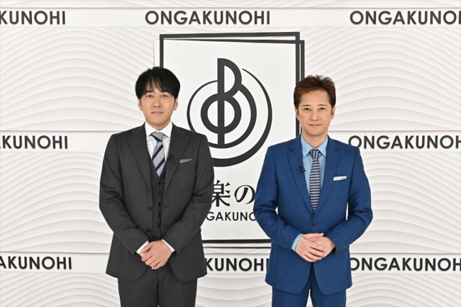 『音楽の日2022』総合司会を務める（左から）安住紳一郎アナウンサー、中居正広
