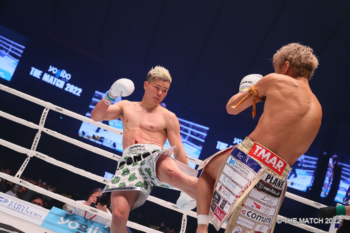 『THE MATCH』対戦表明から6年7ヵ月　那須川天心が判定で武尊に勝利