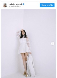 中条あやみ本人も“盛れた”と認める美脚ショット　※「中条あやみ」インスタグラム