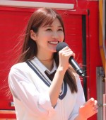 映画『モエカレはオレンジ色』公開直前“消防訓練サプライズ”イベントに登壇した生見愛瑠