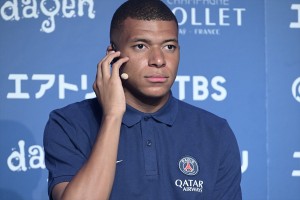 キリアン・エムバぺ、『エアトリ presents PSG JAPAN TOUR 2022』開幕記者会見に登場