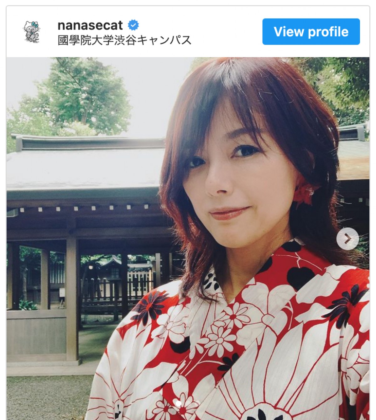 浴衣姿を披露した相川七瀬　※「相川七瀬」インスタグラム