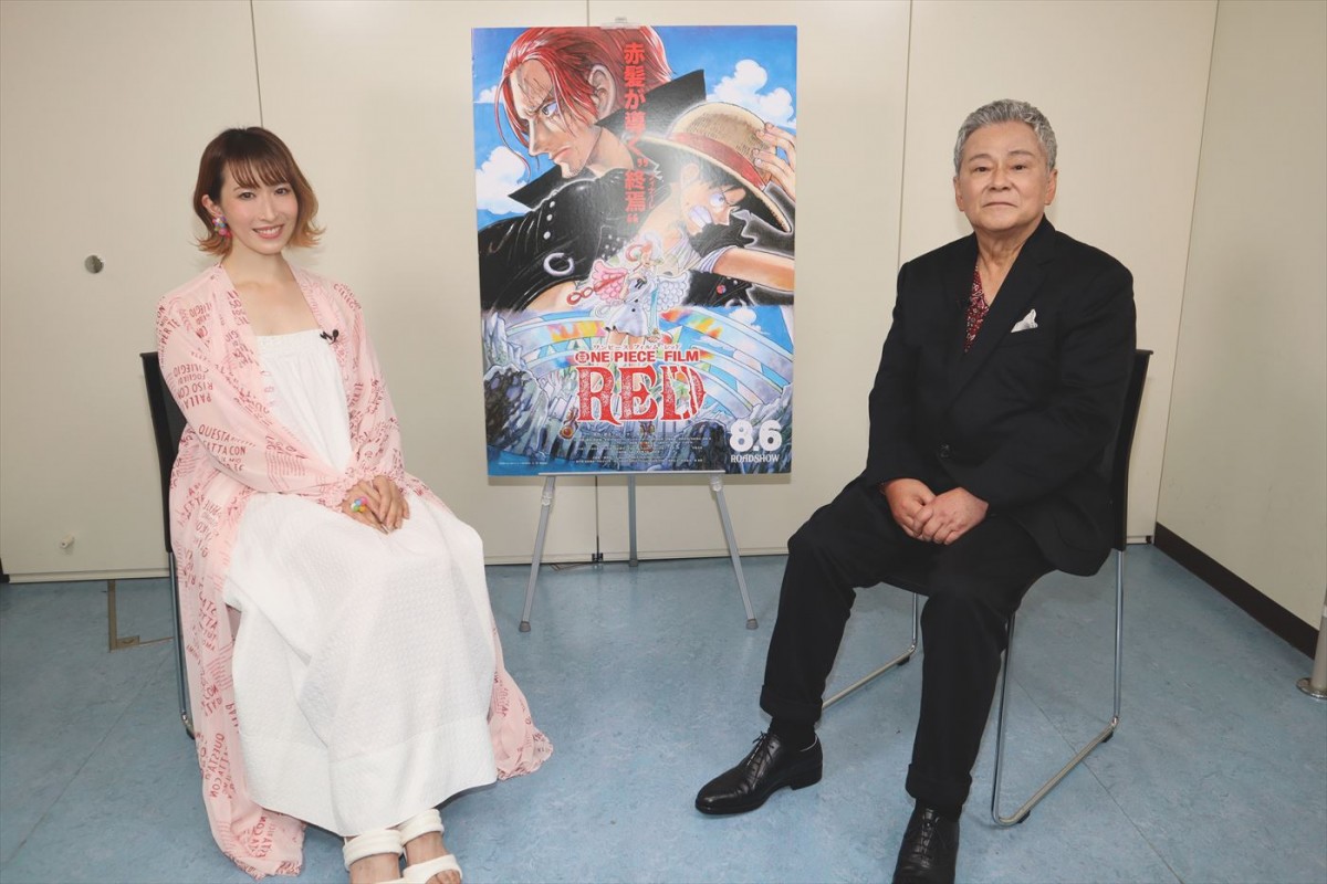 『ONE PIECE FILM RED』より（左から）ウタ役の名塚佳織、シャンクス役の池田秀一