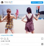 夏を満喫するLE SSERAFIM　※「宮脇咲良」インスタグラム