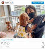 保護犬・猫カフェを訪れた山本彩 ※「山本彩」インスタグラム