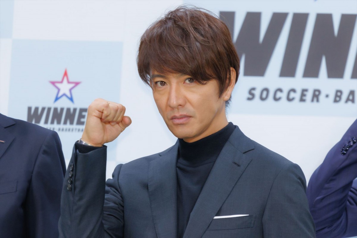 「日本初1試合予想くじ『WINNER』発表会」に出席した木村拓哉