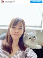 細川直美、“ツンデレ”愛猫との可愛すぎる2ショット