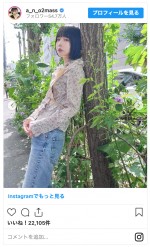 あののジーンズルックの最新ショット　※「あの」インスタグラム