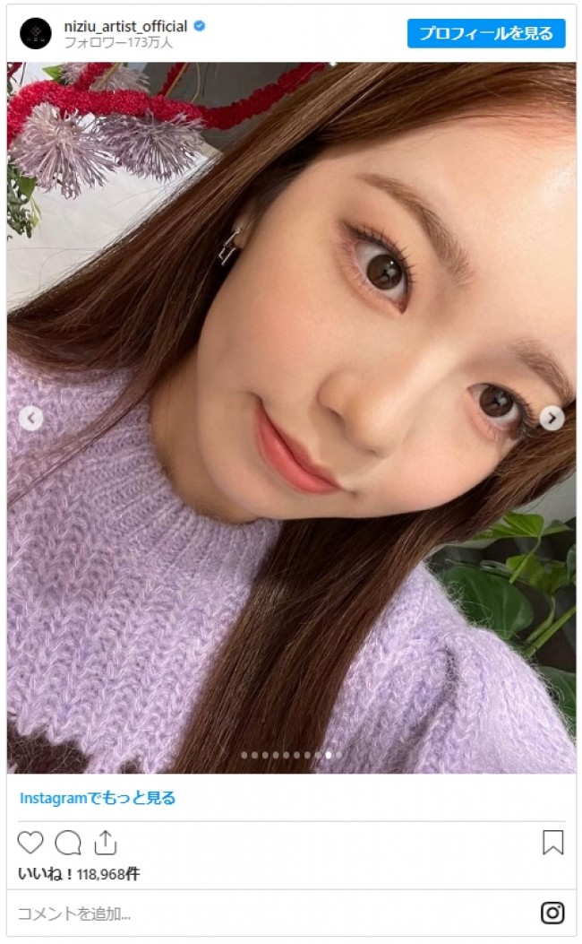 写真）NiziU アヤカ、“最近の私”ショットに反響！ 「女神降臨