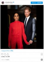 ヘンリー王子とメーガン妃の新ポートレート　※「ミサン・ハリマン」インスタグラム