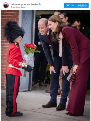 ウィリアム皇太子＆キャサリン妃、ボストンのチビッコ近衛兵から歓迎を受ける　※「プリンス＆プリンセス・オブ・ウェールズ」インスタグラム