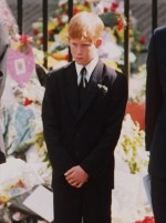 当時12歳のヘンリー王子、ダイアナ妃の葬儀にて（1997年）