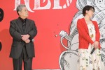 『ONE PIECE FILM RED』終映直前ッ！　舞台あいさつに登壇した（左から）池田秀一、名塚佳織
