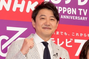 「NHK×日テレコラボウィーク」記者会見に出席した青井実アナウンサー