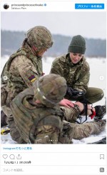 名誉大佐のキャサリン妃、アイルランド近衛連隊アイリッシュ・ガーズの訓練に参加　※「プリンス＆プリンセス・オブ・ウェールズ」インスタグラム