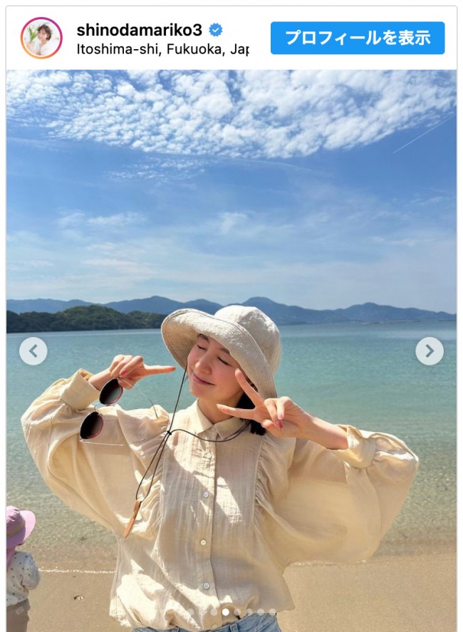 篠田麻里子、ノーメイクで愛娘と地元・糸島を満喫　※『篠田麻里子』インスタグラム