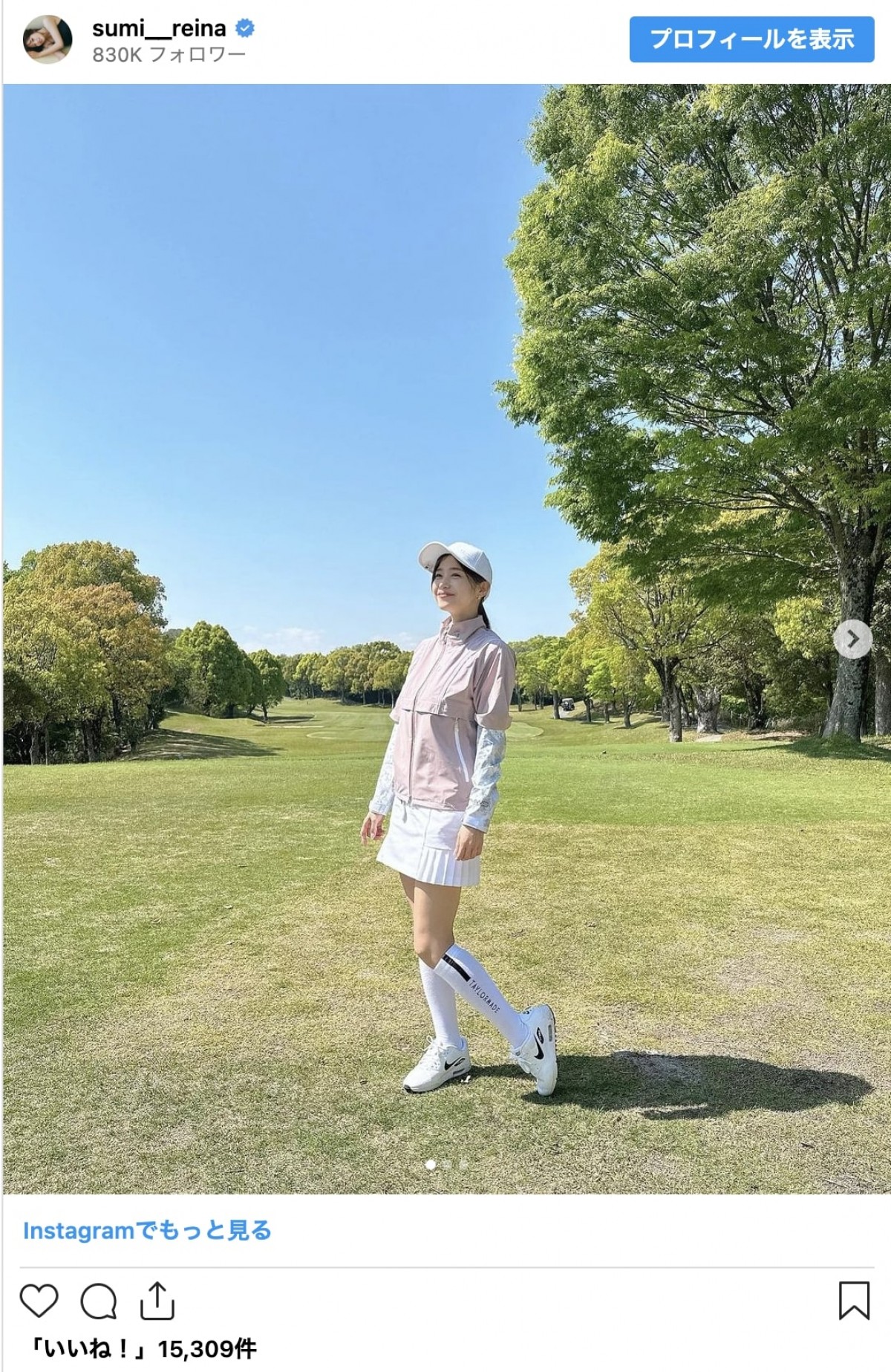 武田玲奈、鷲見玲奈、雪平莉左も　女性芸能人のゴルフウェア姿「スタイル良すぎ」「雑誌の一部みたい」
