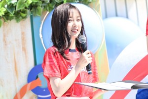 佐久間みなみアナウンサー、『FIVB パリ五輪予選／ワールドカップバレー2023』開幕50日前イベントに登場