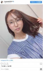 ヘアカット前の吉木りさ　※「吉木りさ」インスタグラム