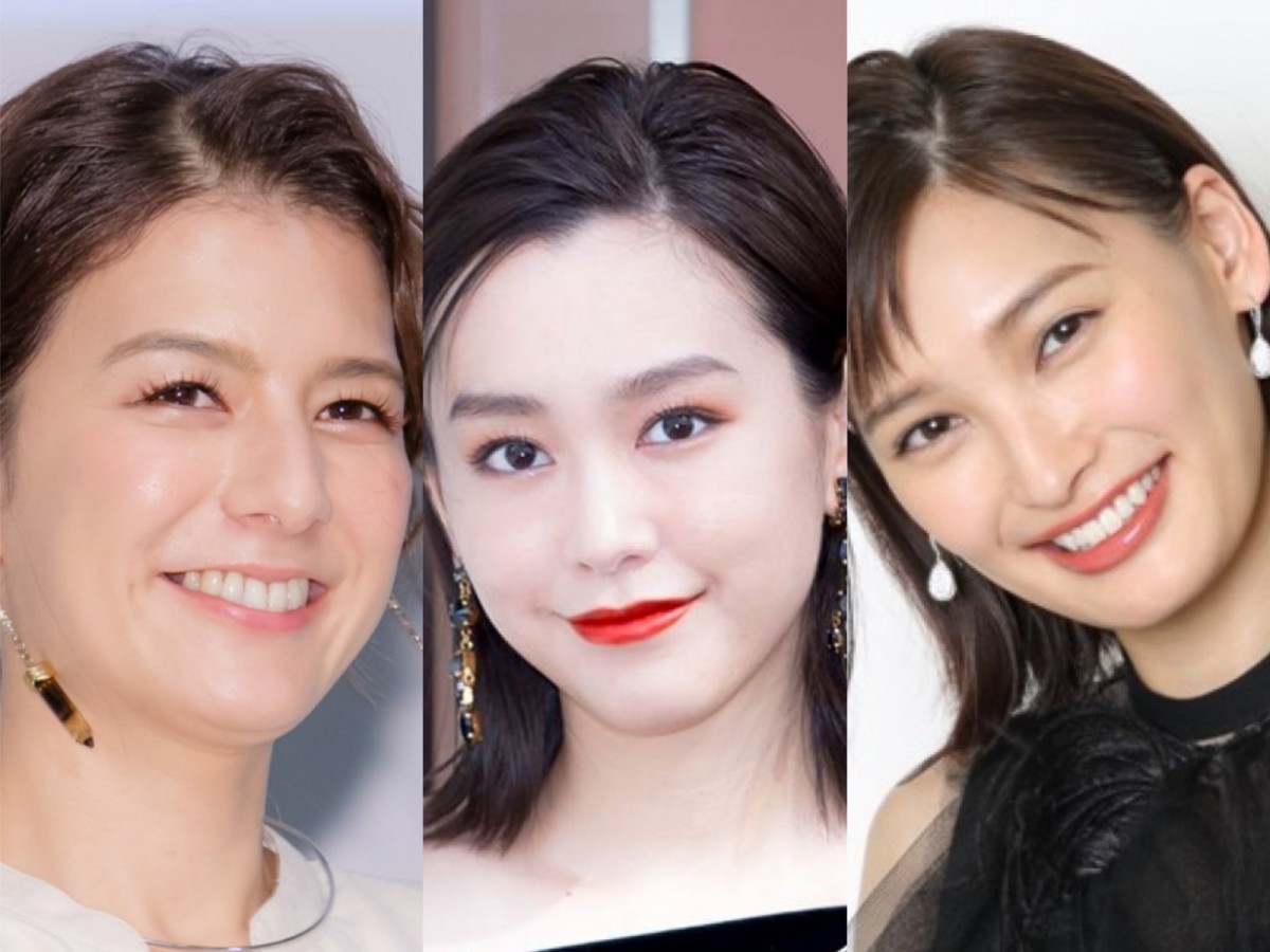 (左から)スザンヌ、桐谷美玲、大政絢