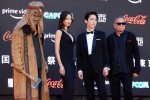 （左から）「第36回東京国際映画祭」オープニングレッドカーペットに登場した怪物、菜々緒、亀梨和也、三池崇史