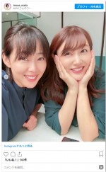 井上和香と第2子妊娠中の安めぐみ　※「井上和香」インスタグラム