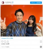 夫・笠原秀幸と夫婦初共演ショット　※「北原里英」インスタグラム